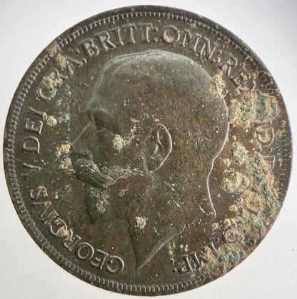 1919 George V One Penny British Coin | Very High Grade