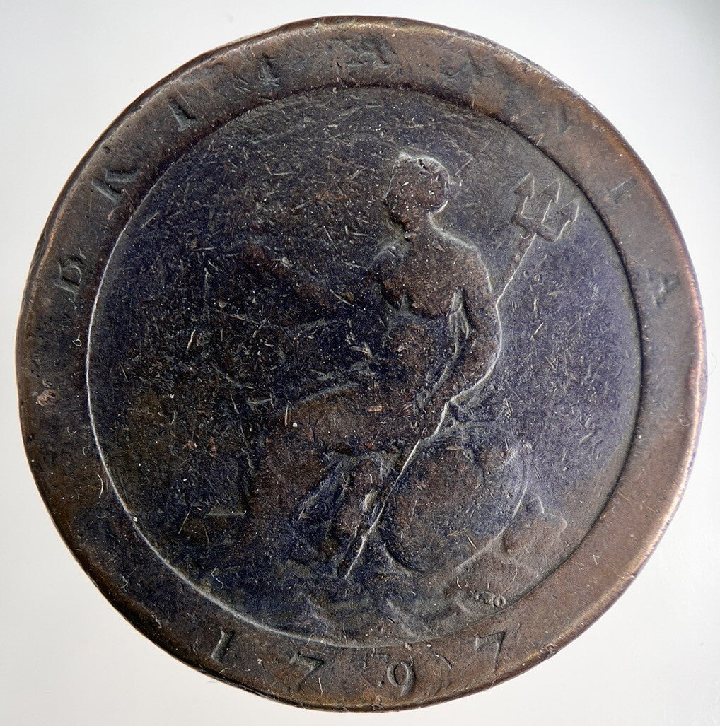 1797 George III 3rd Cartwheel One Penny Coin | Collectable Grade | a9640