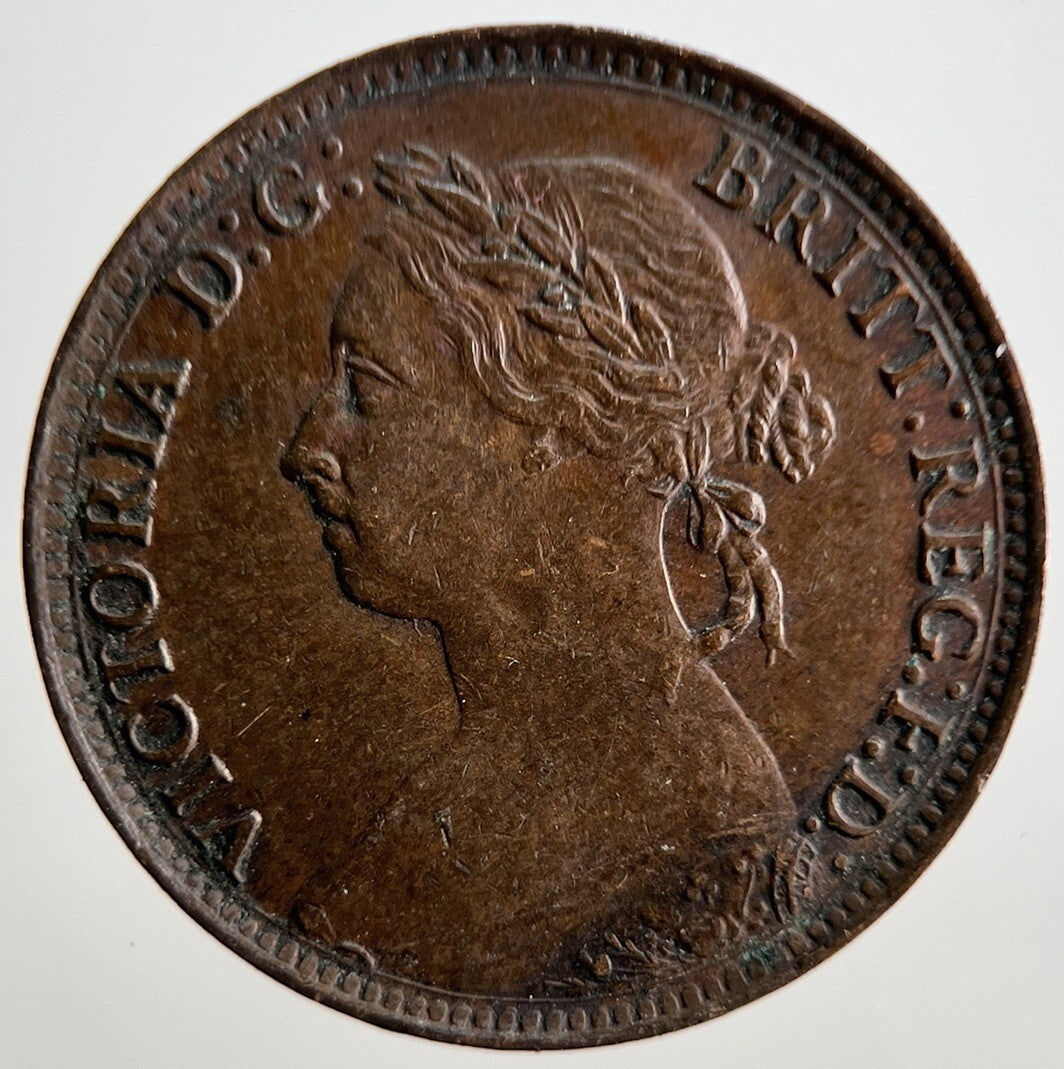 1890 Victoria British Farthing Coin | Very High Grade