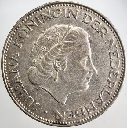 1961 Netherlands 2 1/2 Two Half Gulden Silver Coin | Very High Grade | a5730