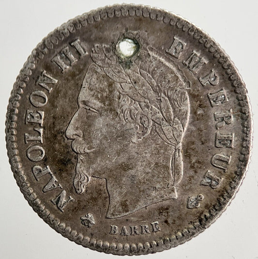 1857 France 20 Centimes Silver Coin | Fine Collectable Grade | a5712