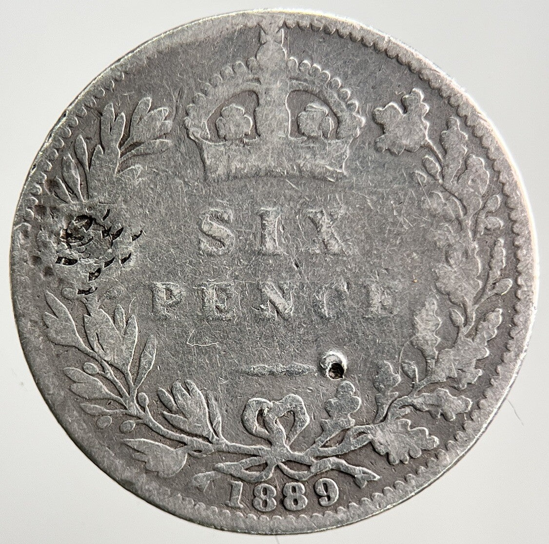 1889 Victoria Sixpence Silver Coin | Fair Grade
