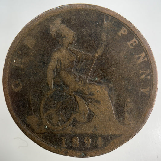 1894 Victoria One Penny Coin | Collectable Grade