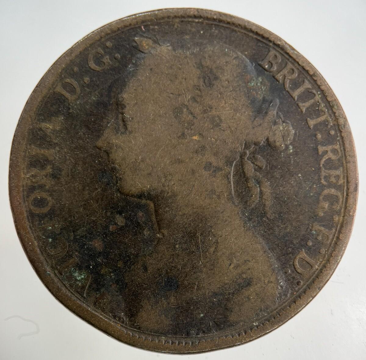 1894 Victoria One Penny Coin | Collectable Grade