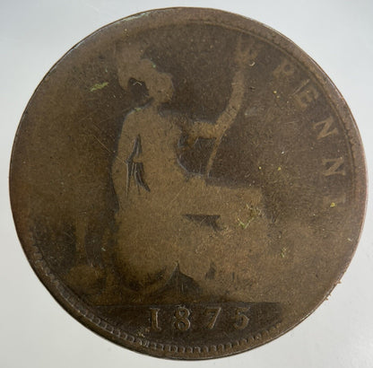 1875 Victoria One Penny Coin | Collectable Grade