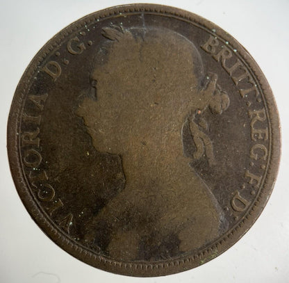 1891 Victoria One Penny Coin | Collectable Grade