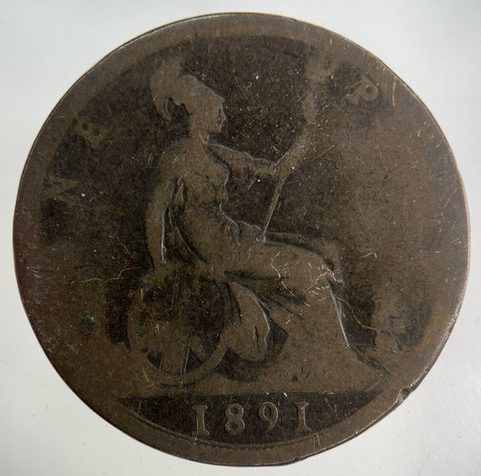 1891 Victoria One Penny Coin | Collectable Grade