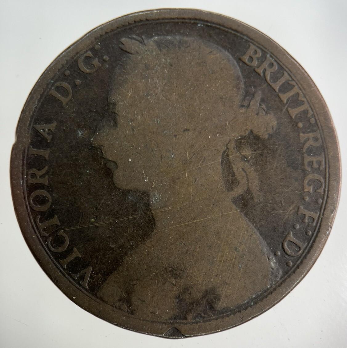 1891 Victoria One Penny Coin | Collectable Grade