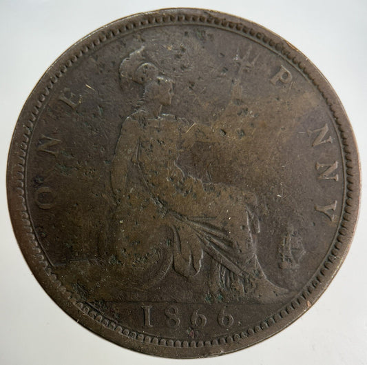 1866 Victoria One Penny Coin | Collectable Grade