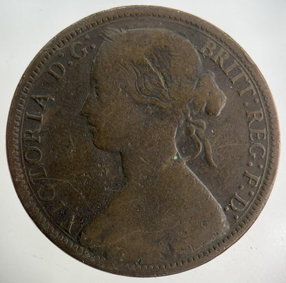 1866 Victoria One Penny Coin | Collectable Grade