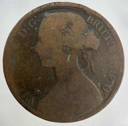 1872 Victoria One Penny Coin | Collectable Grade