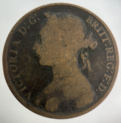 1894 Victoria One Penny Coin | Collectable Grade