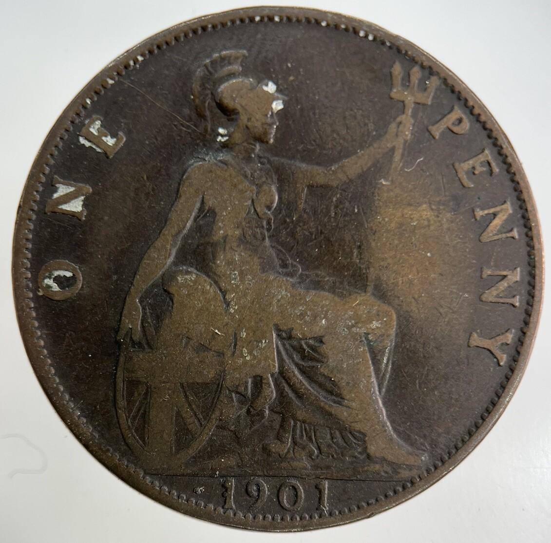 1901 Victoria One Penny Coin | Collectable Grade