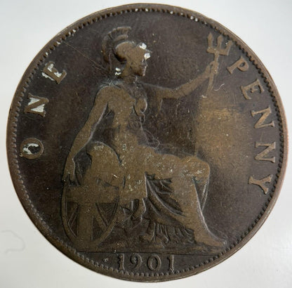 1901 Victoria One Penny Coin | Collectable Grade