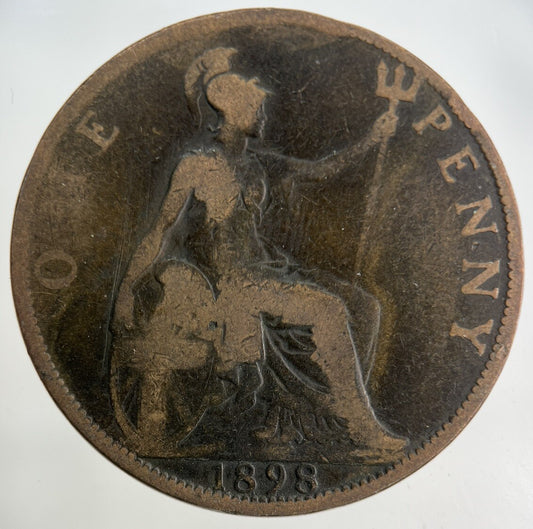 1898 Victoria One Penny Coin | Collectable Grade
