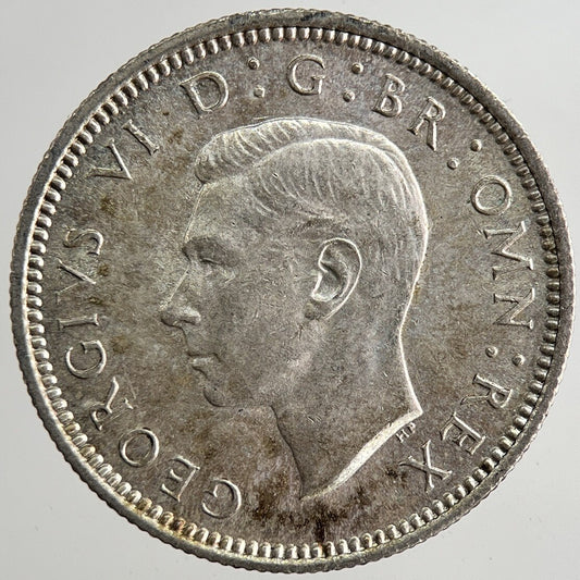 1941 George VI British Sixpence Silver Coin | Very Fine Grade