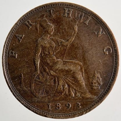 1893 Victoria Farthing Coin | Very High Grade | a9741