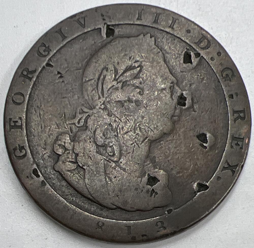 1813 Isle of Man Half-Penny Coin | Collectable Grade | a1050