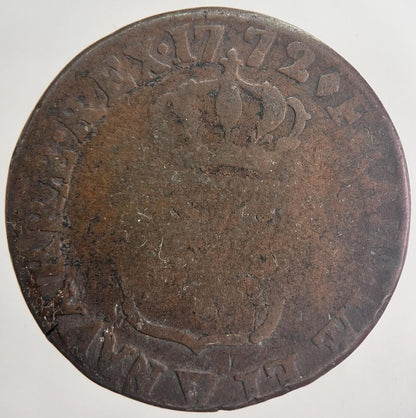 1772 Louis XVI France 1 Sol Coin | Collectable Grade | a6361