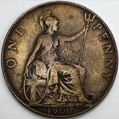 1900 Victoria Penny Coin | British Coin | Fine Collectable Grade | a1076