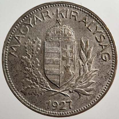 1927 Hungary One 1 Pengo Silver Coin | Collectable Grade | a1008