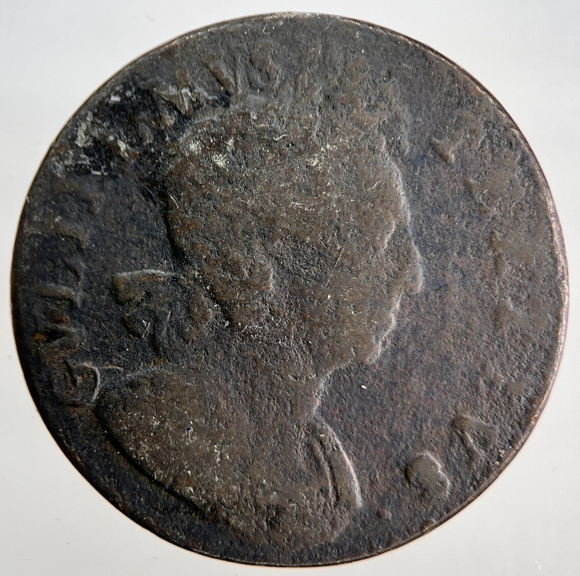 1700 William III Half-Penny | British Coin | Worn Grade | a1815