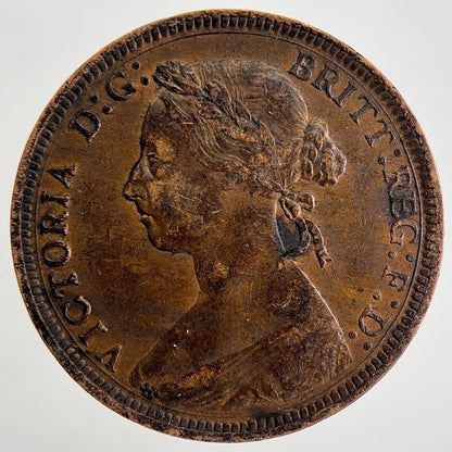 1889 Victoria Half-Penny Coin | British Coin | Fine Collectable Grade