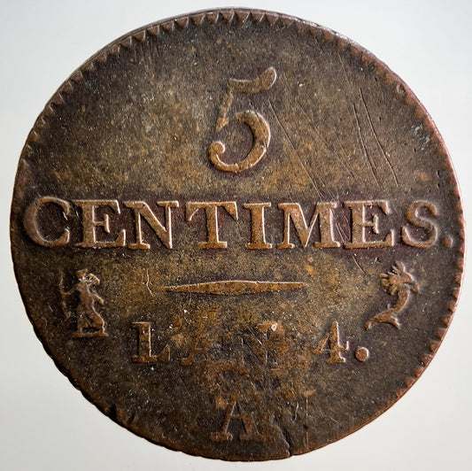 Lan 4 A France 5 Centimes Coin | Collectable Grade