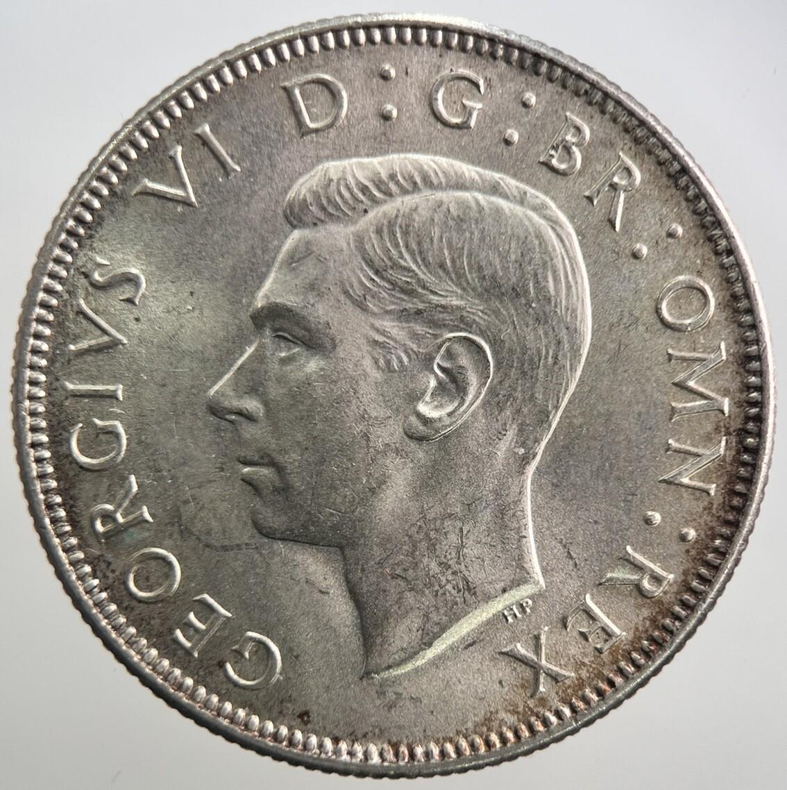 1945 George VI Florin British Silver Coin | Very High Grade