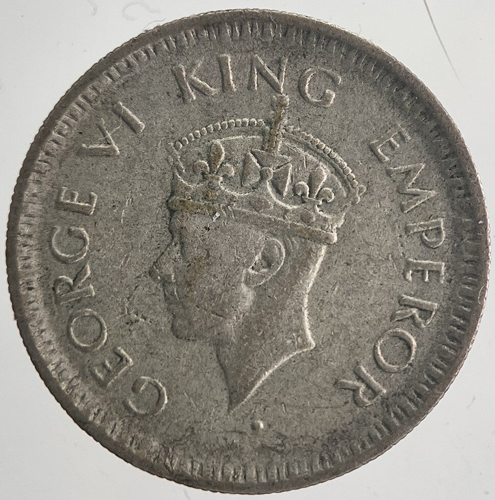 1943 India Quarter Rupee Silver Coin | Fine Collectable Grade | a6357