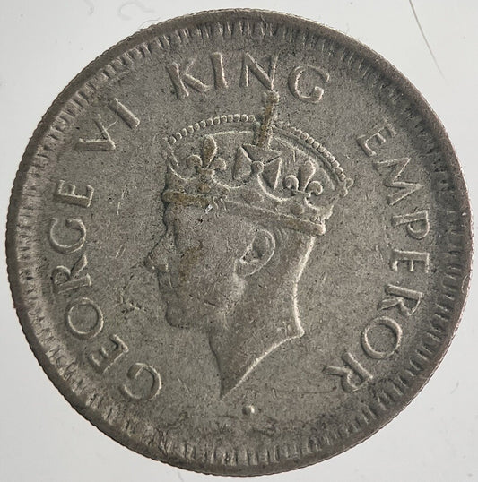 1943 India Quarter Rupee Silver Coin | Fine Collectable Grade | a6357
