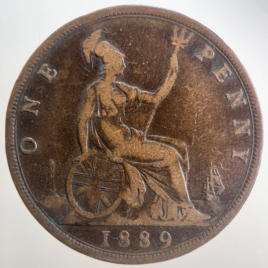 1889 Victoria One Penny Coin | Collectable Grade