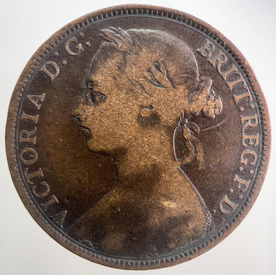 1889 Victoria One Penny Coin | Collectable Grade