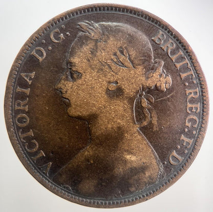 1889 Victoria One Penny Coin | Collectable Grade