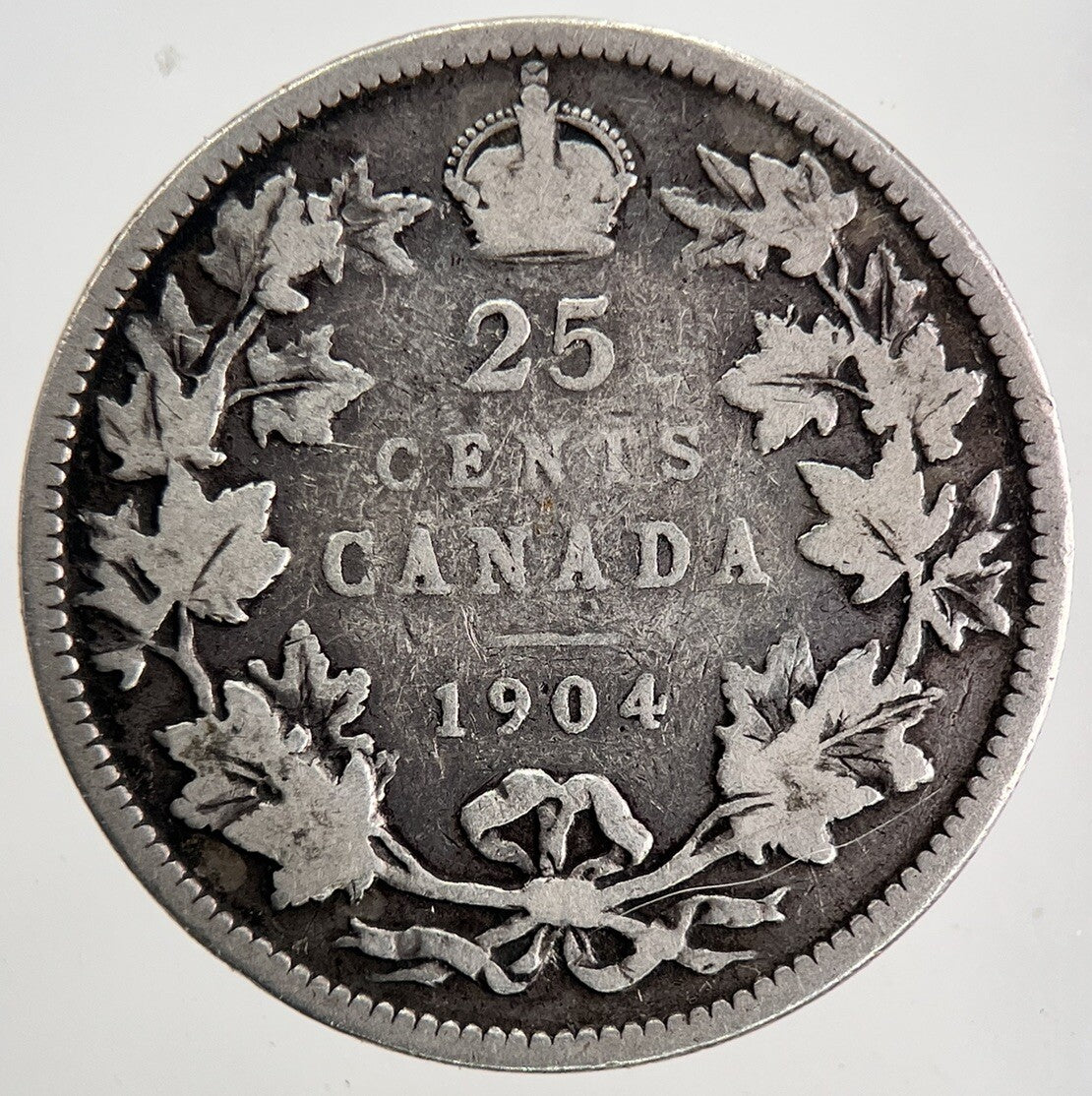 1904 Canada 25 Cents Silver Coin | Collectable Grade | a9799