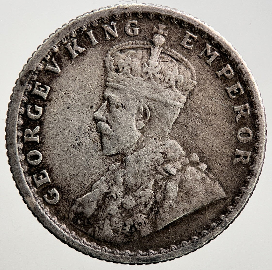 1916 1/4 Rupee India Silver Coin | Fine Collectable Grade | a1303