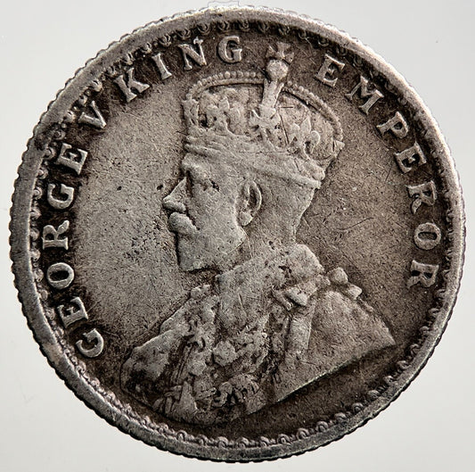 1916 1/4 Rupee India Silver Coin | Fine Collectable Grade | a1303