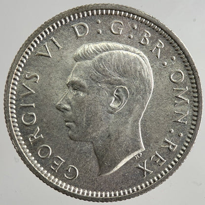 1941 George VI British Sixpence Silver Coin | Very Fine Grade