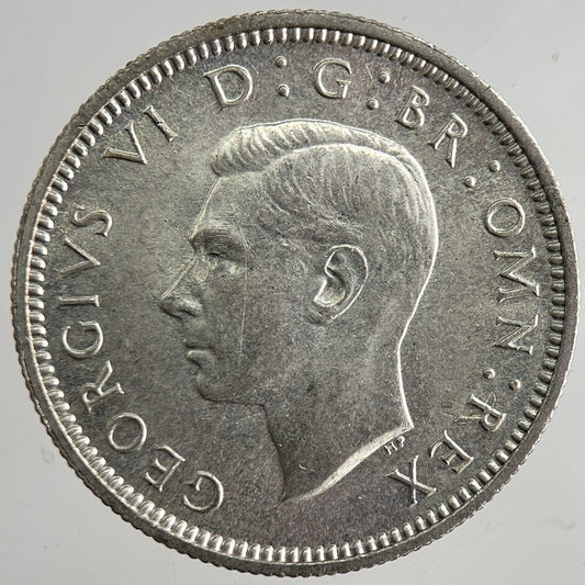 1941 George VI British Sixpence Silver Coin | Very Fine Grade