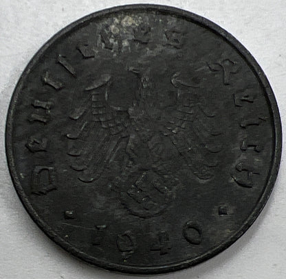 1940-A Nazi Germany 10 Pfennig Coin | Fine Collectable Grade | a1048