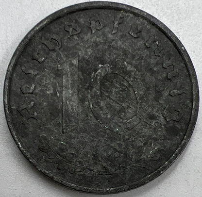 1940-A Nazi Germany 10 Pfennig Coin | Fine Collectable Grade | a1048
