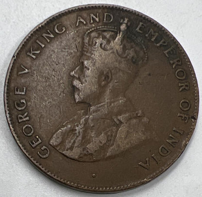 1922 Mauritius 5 Cents George V Coin | Collectable Grade | a1049