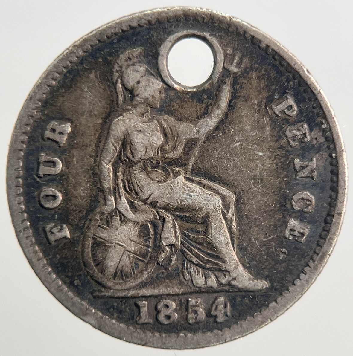 1854 Victoria Groat Four-Pence Silver Coin | Collectable Grade | a1593