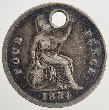 1854 Victoria Groat Four-Pence Silver Coin | Collectable Grade | a1593