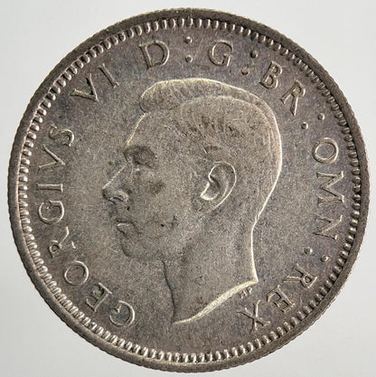 1945 George VI British Sixpence Silver Coin | Very High Grade | a9763