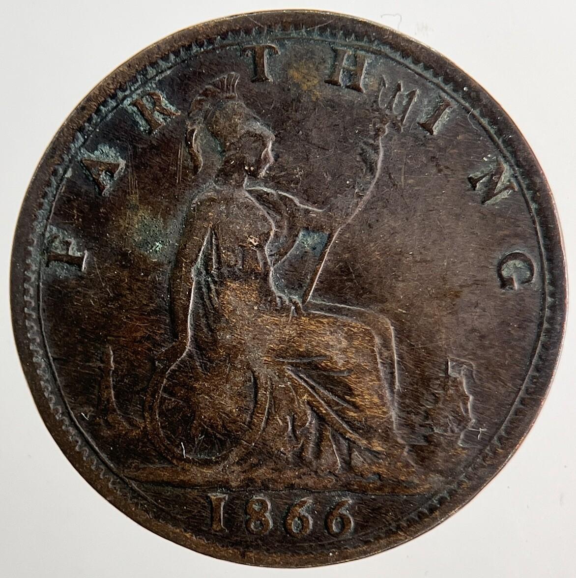 1866 Victoria Farthing Coin | Fine Collectable Grade | a9743