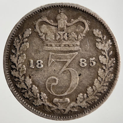 1885 Victoria Threepence Silver Coin | Fine Collectable Grade | a170