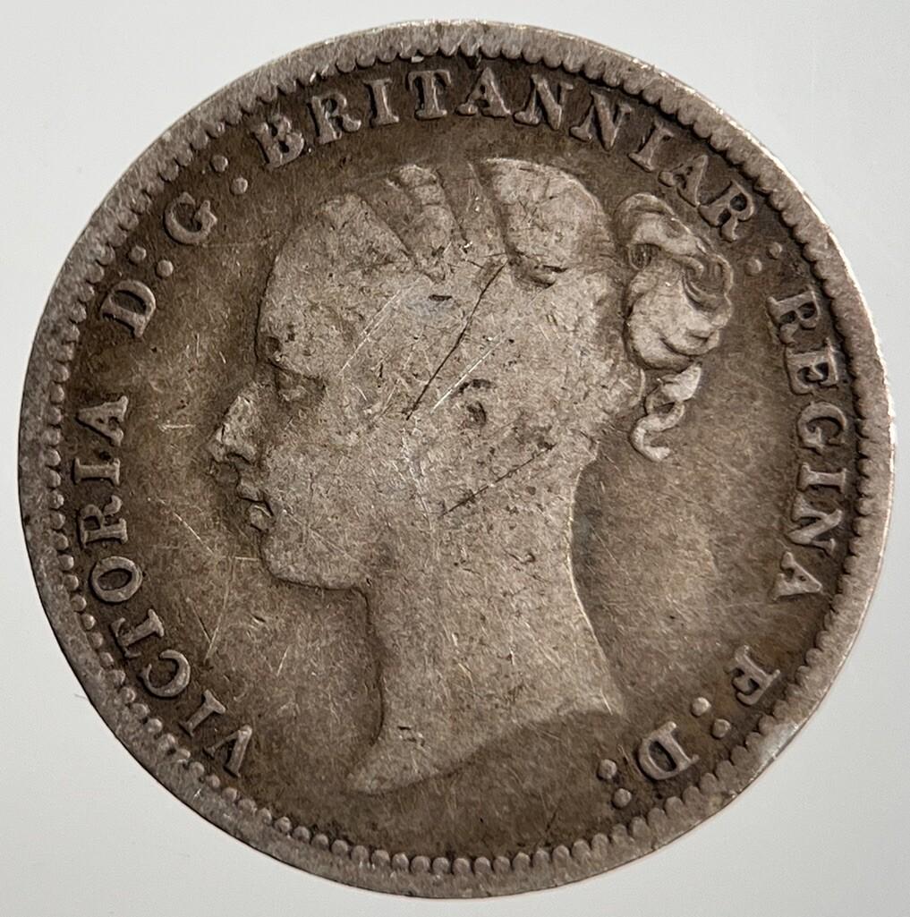 1885 Victoria Threepence Silver Coin | Fine Collectable Grade | a170