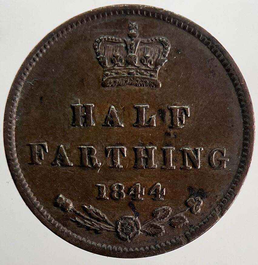 1844 Victoria Half Farthing Coin | Very High Grade | a9772