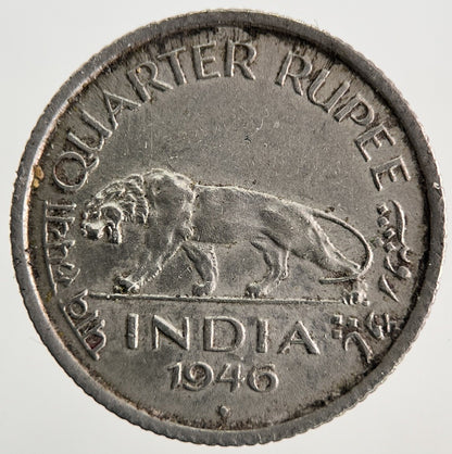 1946 India Quarter 1/4 Rupee Coin | Very High Grade